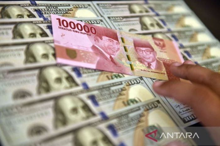 Rupiah melemah 0,11 persen ke posisi Rp15.663 per dolar AS - ANTARA ... Nilai Tukar Rupiah Menguat ke Rp15.320 per Dolar AS